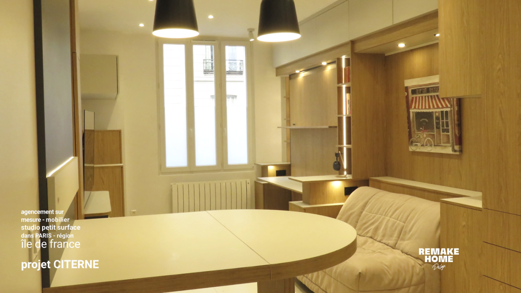 agencement sur mesure studio petite surface PARIS