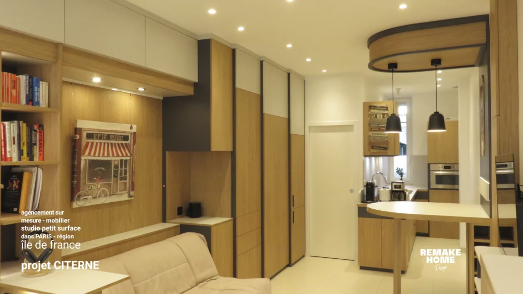 agencement sur mesure studio petite surface PARIS
