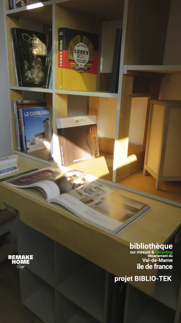 bibliothèque sur mesure - mobilier sur mesure - Val de Marne - projet BIBLIO-TEK 5 bibliothèque sur mesure