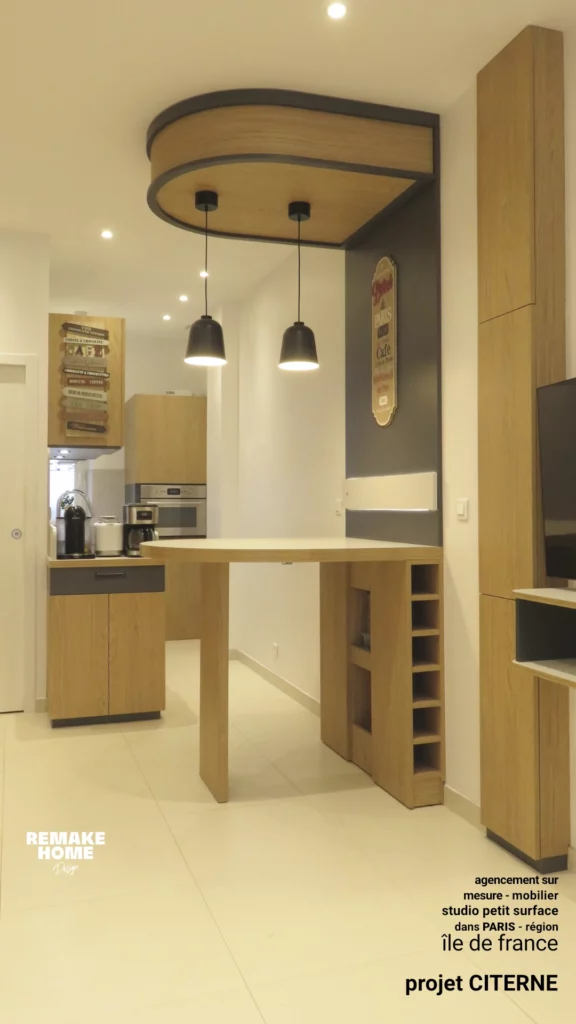 coin repas et cuisine studio petit surface PARIS - %