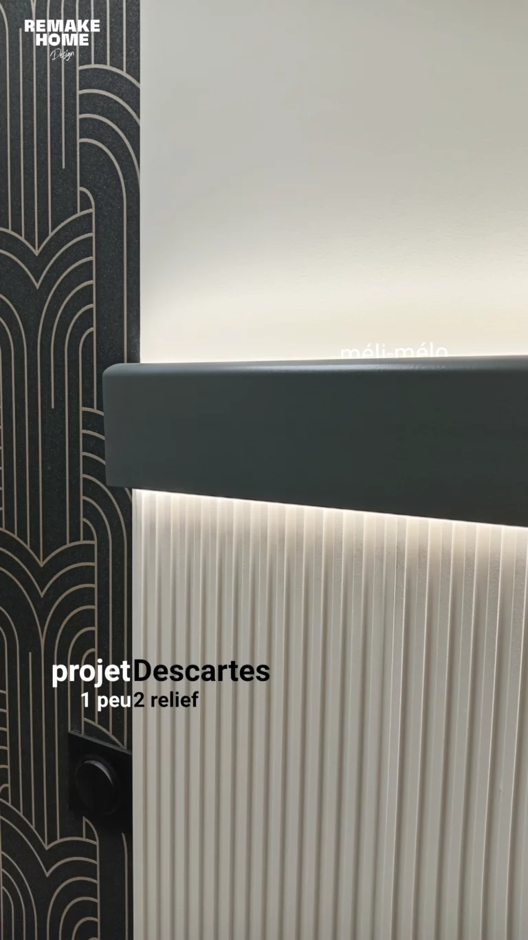 portfolio architecte d'intérieur Val de Marne en 10 images et plus - Paris - Île de France 25 accord de lumière et papier-peint - projet Descartes
