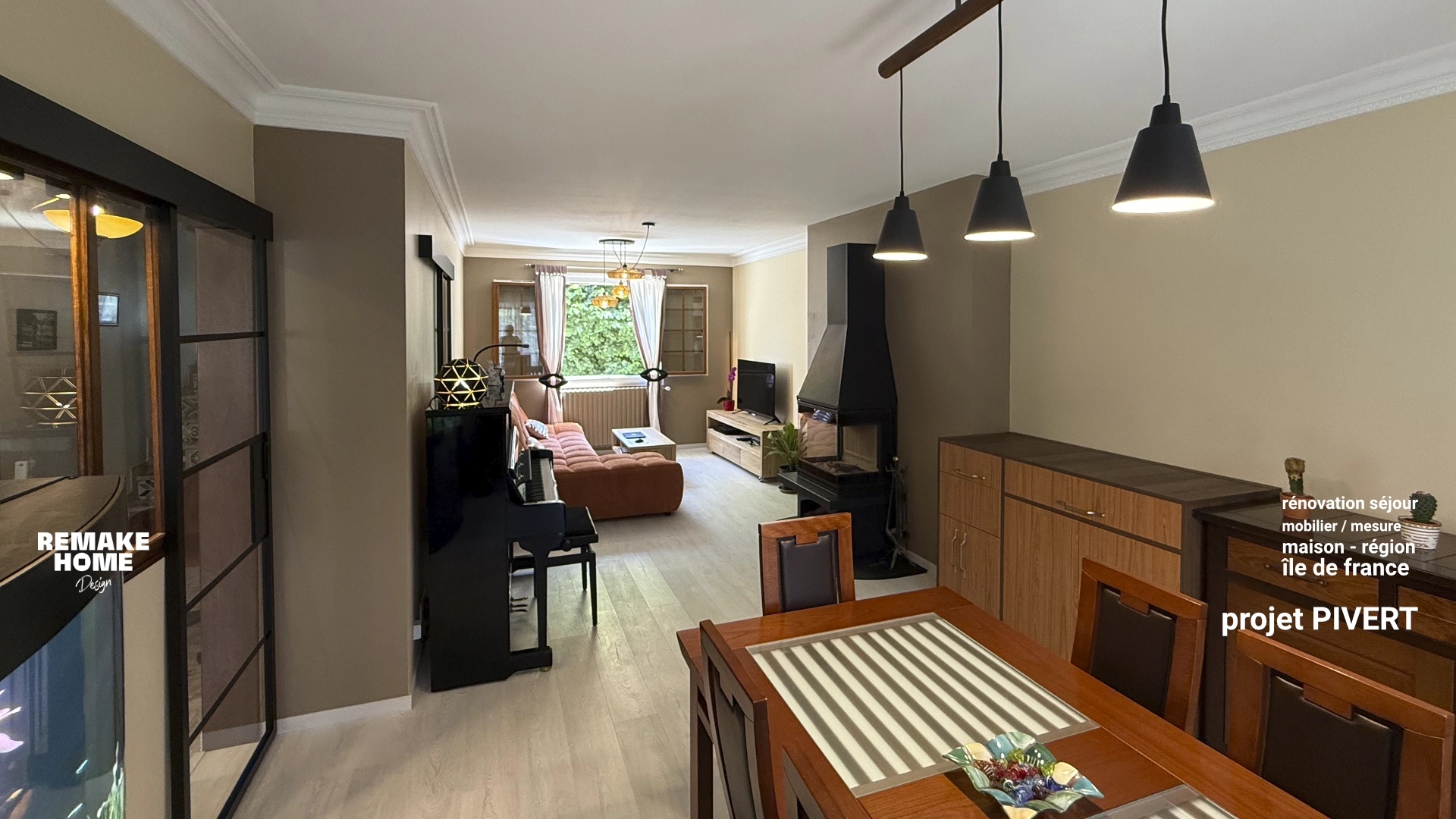 rénovation salon séjour par architecte d'intérieur en Seine Saint-Denis - région Île-de-France - projet PIVERT 8 renovation complete sejour ile de france remake home design 01 - %
